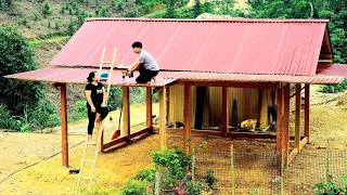 Simple life DH-Complete the wooden roof - a solid house, made of corrugated iron.