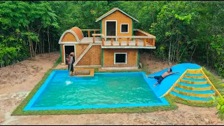 [ Full Video ] 120 Days Building Underground House With Water Slide To Swimming Pool