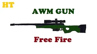 AWM gun in Free fire and pubg drawing easy