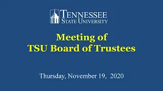 Board of Trustees Meeting - November 19, 2020