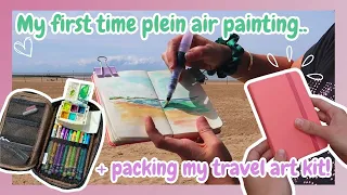 Painting The Seaside 🎨 Packing My Travel Art Kit & Sketching Plein Air For The First Time!