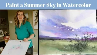 Paint a Summer Sky in One Layer: Watercolor Demonstration