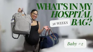 WHAT'S IN MY HOSPITAL BAG(S) | LABOR AND DELIVERY PREP AT #36WEEKSPREGNANT | #BABYNUMBER2