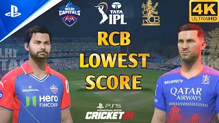 CRICKET 24 (PS5) GAMEPLAY:-IPL 2024 DELHI CAPITALS vs ROYAL CHALLENGERS BANGALORE||AR GAMES LEAGUE