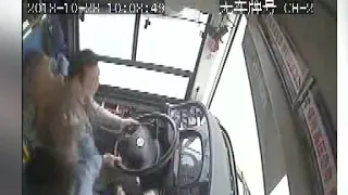 Dramatic video shows bus plunge off bridge