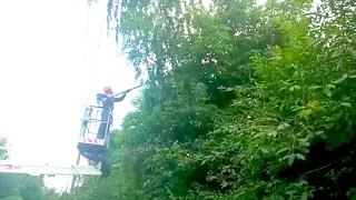 Розчищаємо лінію електромережі від гілок дерев у Макарівському районі