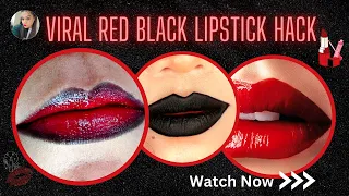 VIRAL RED BALCK LIPSTICK HACK #viral@nilofarbeautician2365