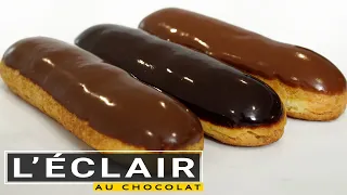 The chocolate eclair (perfect shape and 3 types of glaze)