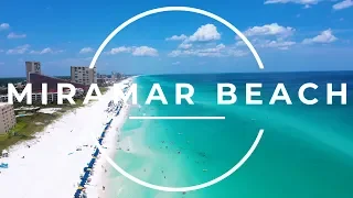 Miramar Beach Florida - Turquoise waters and sugar-white sand - drone footage