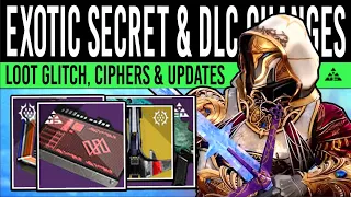 Destiny 2: EXOTIC SECRETS & UPDATE CHANGES! Loot GLITCH, Hidden Unlock, Rank Update, Catalysts, More