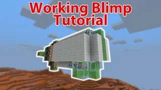 How to make a Working Blimp in Minecraft Bedrock | Minecraft Redstone Tutorial