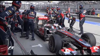 Jenson Button in wrong pitbox - 2011 China GP