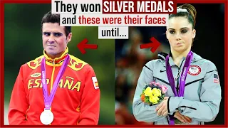 They won SILVER MEDALS and these were their faces until...