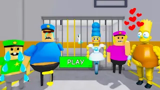 Police Family Escape SIMPSONS BARRY SCARY OBBY Full Walkthrough #roblox