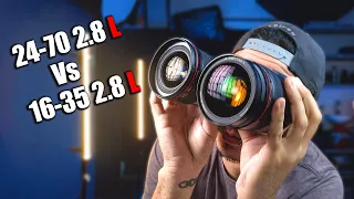 Canon 24-70 f/2.8 L vs 16-35 f/2.8 Na mesma abertura e na mesma milimetragem! será que muda muito ?
