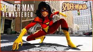 Marvel's Spider Man Spider-Woman Jessica Drew Free Roam Gameplay (PC Mod)