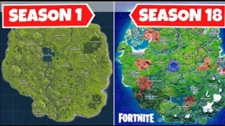 Evolution of The Entire Fortnite Map! (Season 1 - Season 18)