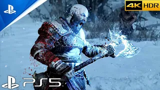 God of War Ragnarok - Frost God Brutal Combat & Aggressive Gameplay [PS5 4K 60FPS Cinematic Style]