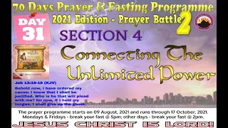 Day 31 MFM 70 Days Prayer & Fasting Programme 2021.Prayers from Dr DK Olukoya, General Overseer, MFM