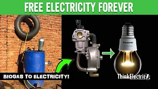 Free Gas (Biogas) To Electricity: Enjoy Free Electricity Forever With Gas Generator Kit.