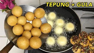 HANYA 2 BAHAN (TEPUNG & GULA) JADI CAMILAN ENAK