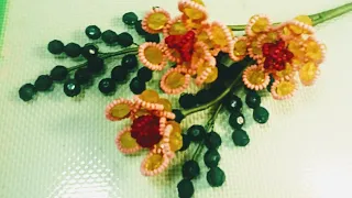 Веточка  из бусин и бисера Анонс от Koshka2015 - цветы из бисера,  бисероплетение Beaded flowers DIY