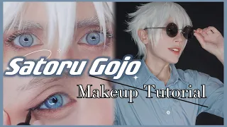 Satoru Gojo Cosplay Makeup Tutorial ⭒ Jujutsu Kaisen Transformation