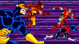 X-Men (Arcade) Playthrough [Dual screen ver.]