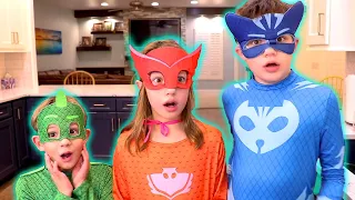 PJ Masks na vida real 🌟 Hora de ser herói! 🌟 Desenhos Animados