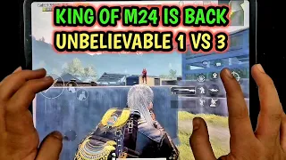 KING OF M24 - 1 VS 3 CHALLENGE WITH EMULATOR PLAYERS | IPAD PRO PUBG 6-FINGERS CLAW HANDCAM GAMEPLAY