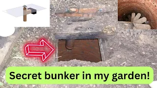 Underground bunker tour using ww2 well and shipping container buried in my back garden with tunnel