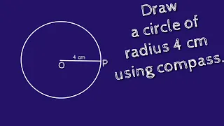 How to draw a circle of radius 4 cm using compass.shsirclasses.