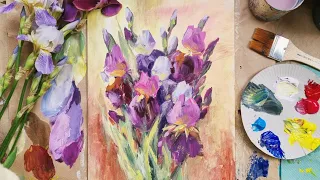 IRISES | From brush strokes ✌😉Brutal painting