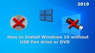 How to Install Windows 10 without USB Stick or DVD Easy 1080p