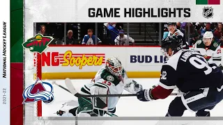 Wild @ Avalanche 10/30/21 | NHL Highlights