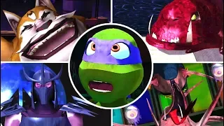 Nickelodeon Teenage Mutant Ninja Turtles All Bosses | Boss Fights  (X360, Wii)