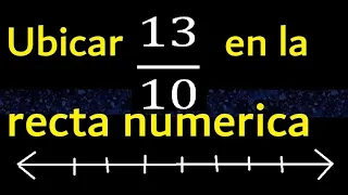 Ubicar 13/10 en la recta numerica , fraccion en la recta , fracciones