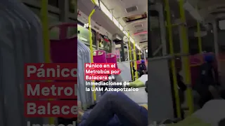 Pánico en el Metrobús por balacera en la UAM Azcapotzalco #nmas #shorts