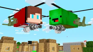 How to MIKEY AND JJ BECOME INTO COMBAT HELICOPTER in Minecraft ? JJ vs Mikey Maizen