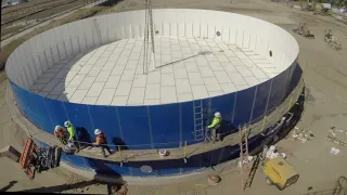 Bolted Steel Tank Installation Time lapse