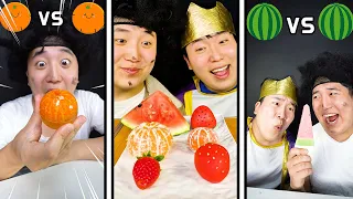 ASMR EXOTIC FRUITS RICE CAKE, MANGGOSTEEN, Tanghulu, STRAWBERRY, WATERMELON COOKING&EATING MUKBANG