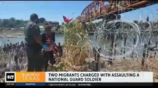 2 migrants charged with assaulting National Guard soldier