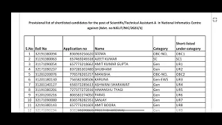 Scientific/technical -A result out. Check your name and roll number.