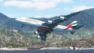 IMPOSSIBLE LANDING!! Emirates Boeing 747 At SMALL AIRPORT Madeira Airport MFS2020