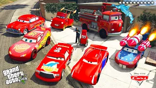 GTA V - Stealing ALL MCQUEEN CARS with Franklin in GTA 5!