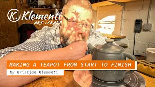Making of a teapot - from start to finish (ASMR, with just the subtle sound of making)