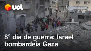 Guerra Israel X Hamas: 8° dia de guerra tem bombardeio de Israel na Faixa de Gaza