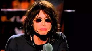 Steven Tyler inducts AC DC Rock and Roll Hall of Fame inductions 2003