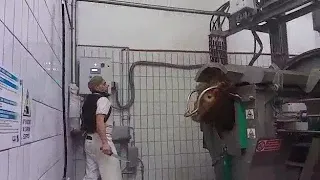 Automatic animal slaughtering machine by halal method in muslim country