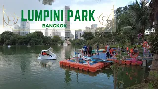 [4k] Bangkok Thailand Lumpini Park beautiful place สวนลุมพินี ใจกลางเมือง เดินทางสะดวก ใกล้รถไฟฟ้า